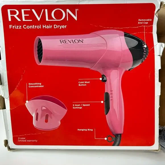 Revlon Frizz Control Hair Dryer Pink RV474 NEW (Open Box) Women's Hair Care - Picture 4 of 5